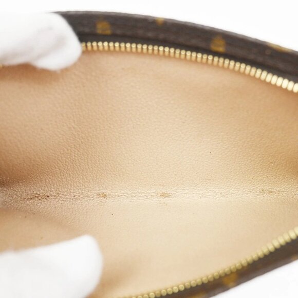 LOUIS VUITTON Logo BUCKET GM Pouch Bag Monogram Leather Brown France 60ZA160 - Picture 9 of 13